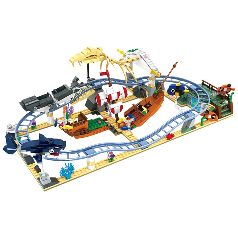 Lego Set Creator - 773Pcs Undersea Ocean Roller Coaster Adventure