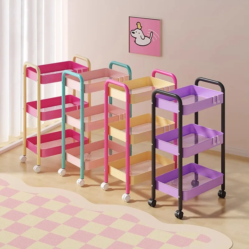 Hot Wheels Car Mainline - HOt Contrast Color Trolley Storage Shelf
