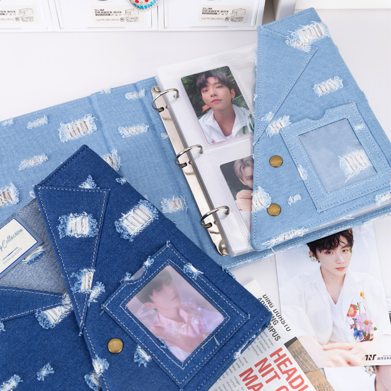 Pokemon Binder Card - Large A5 Distressed Denim Card Binder