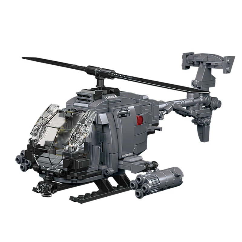Lego Set Creator - Diy Military AH-6i Helicopter Fighter Model