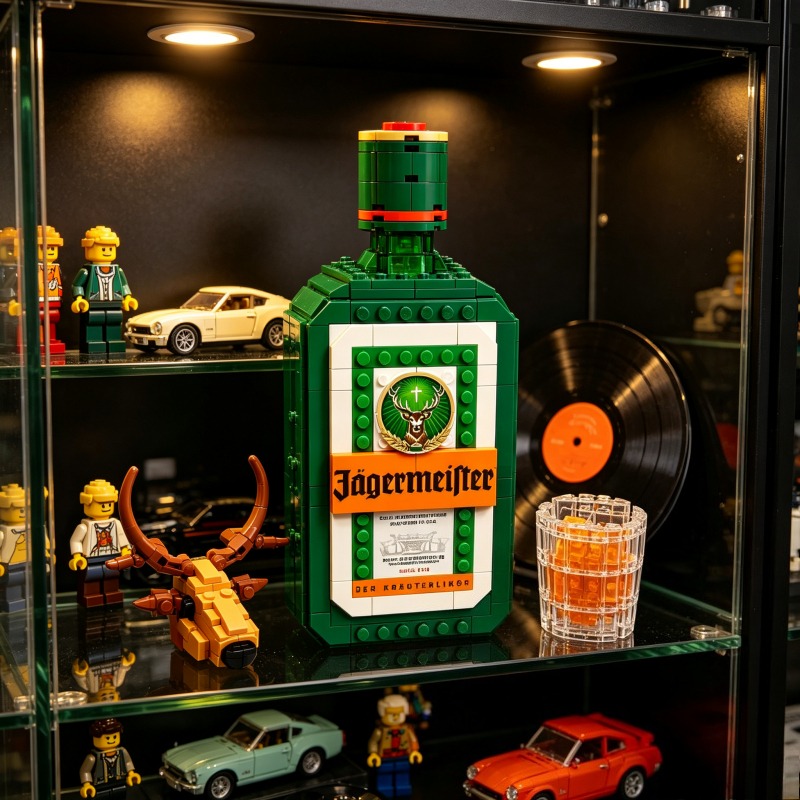 Jagermeister Liquor Bottle Bui - đánh giá và giá Building Block Mini
