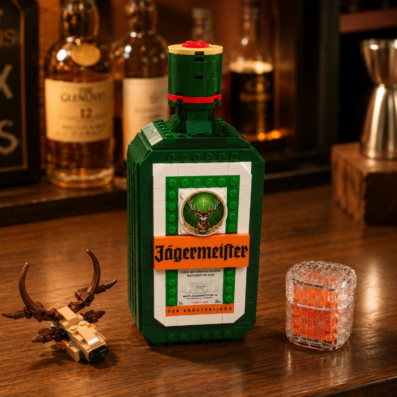 Jagermeister Liquor Bottle Bui - đánh giá và giá Building Block Mini