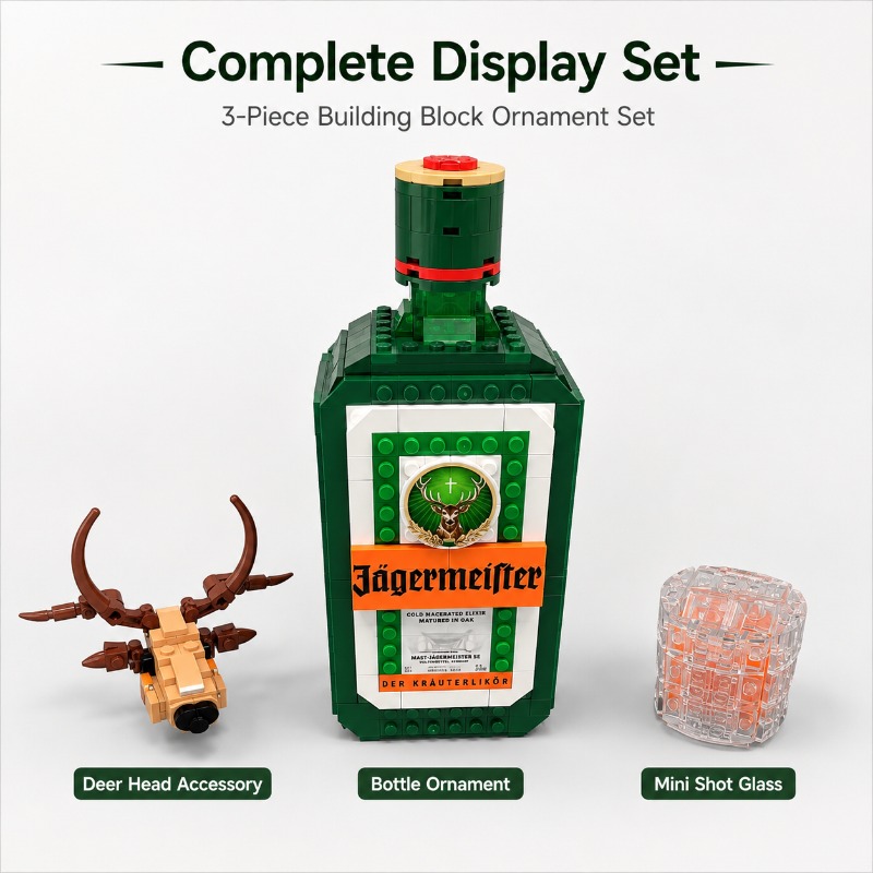 Jagermeister Liquor Bottle Bui - đánh giá và giá Building Block Mini