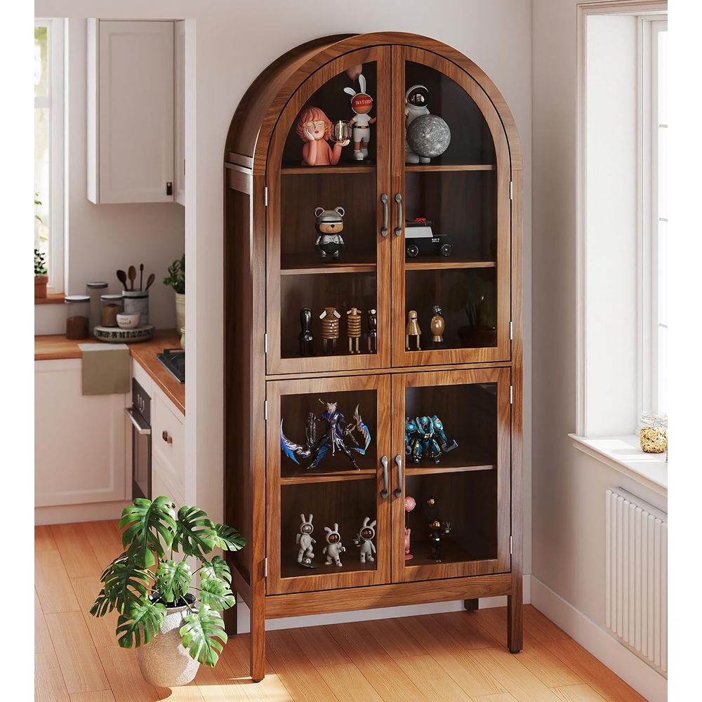70.9 Tall Walnut Acrylic Glass - đánh giá và giá Display Case Acrylic