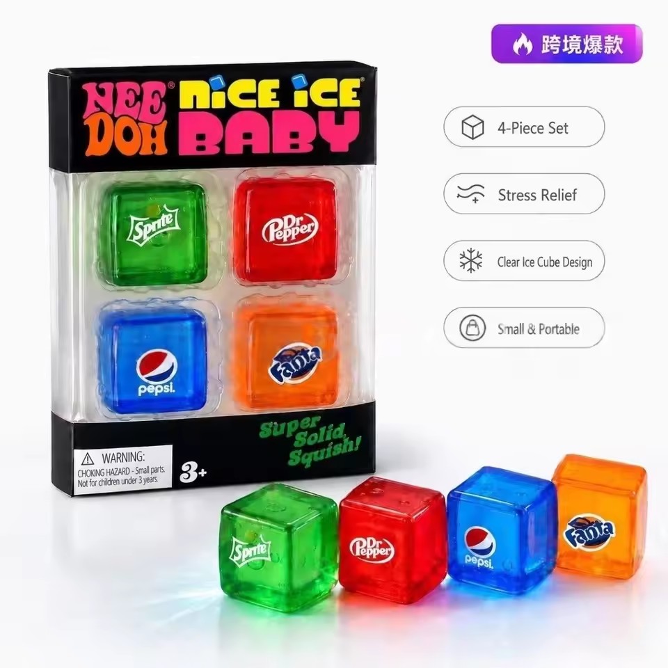 Needoh Mini Nice Ice Baby 4 Pa - đánh giá và giá Fidget Cube Original