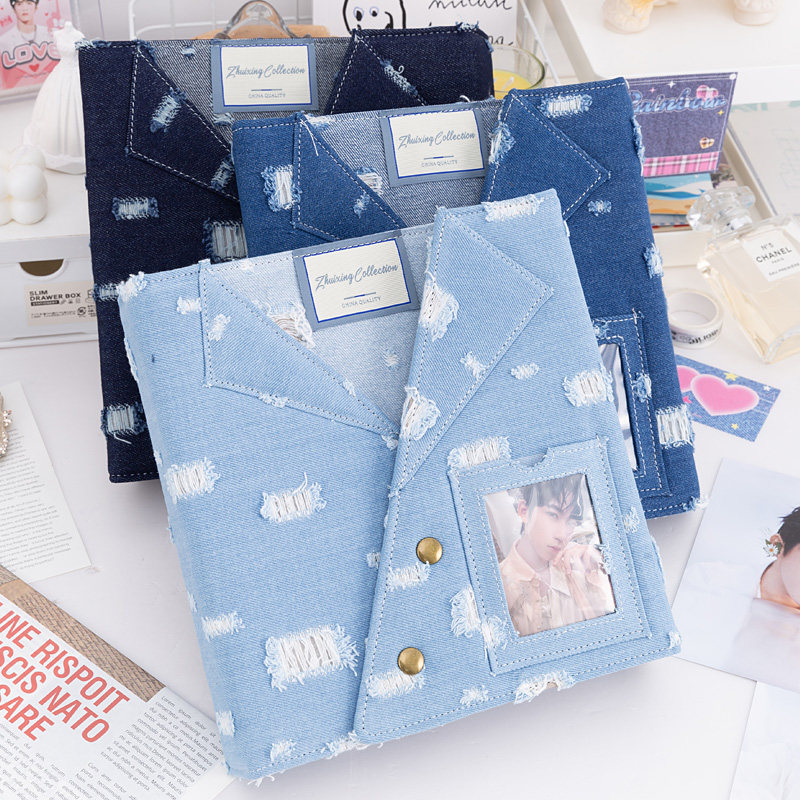 Large A5 Distressed Denim Card - đánh giá và giá Pokemon Binder Card