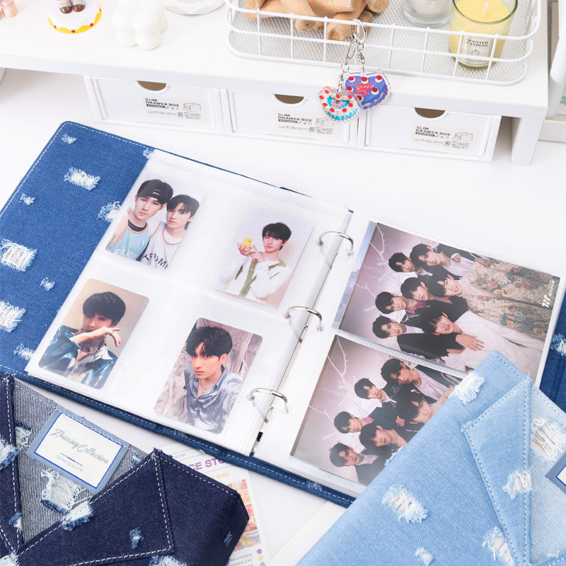 Large A5 Distressed Denim Card - đánh giá và giá Pokemon Binder Card