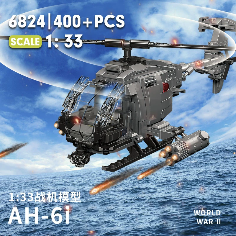Diy Military  AH-6i Helicopter - đánh giá và giá Lego Set Creator