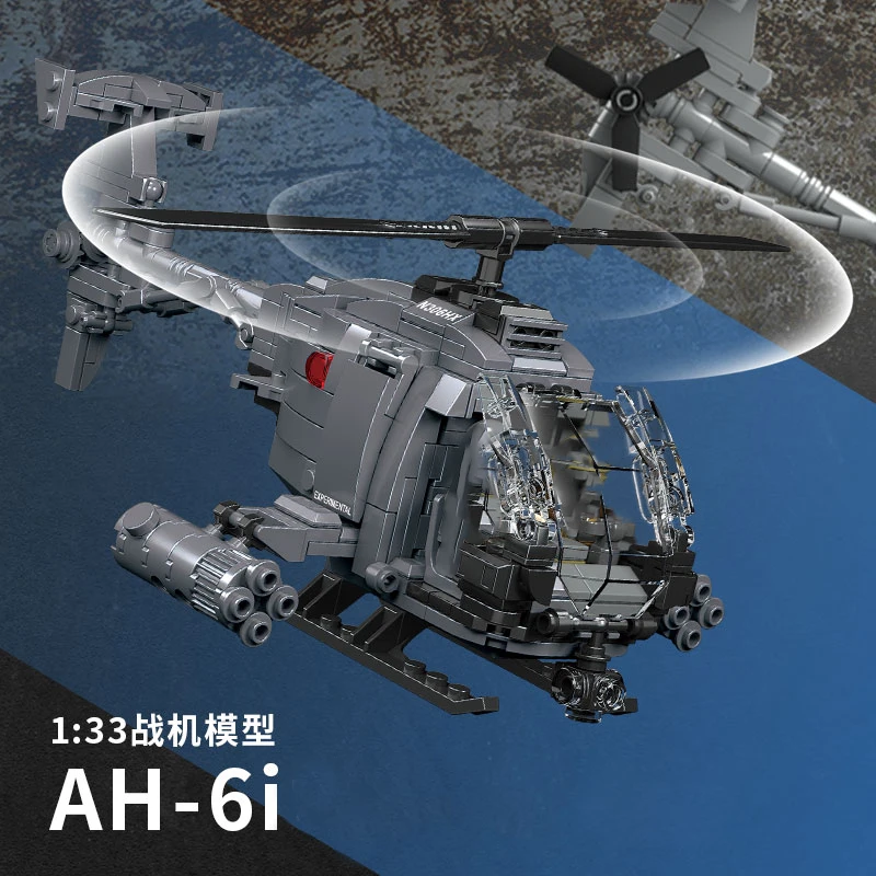 Diy Military  AH-6i Helicopter - đánh giá và giá Lego Set Creator