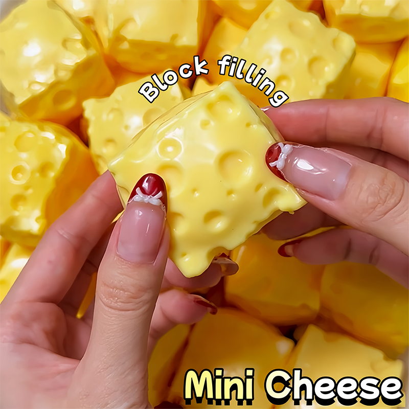 Mini Cheese Cube Squishy Fidge - đánh giá và giá Building Block Mini