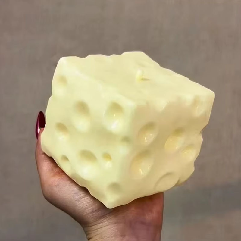 ◔Jumbo Cheese Cube Stress Ball - đánh giá và giá Fidget Cube Original